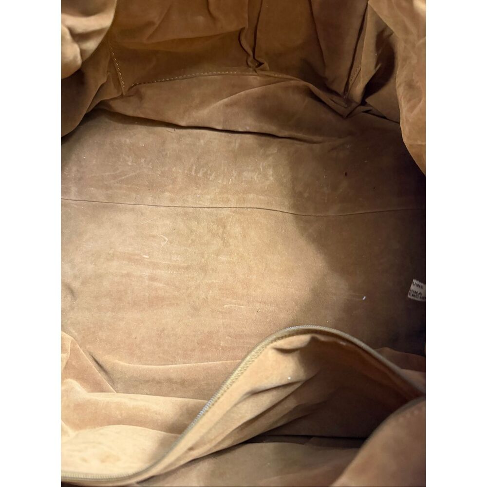 Patricia Nash Milano Distressed Brown Rugged Leather Carry On Duffle Bag - Picture 13 of 14
